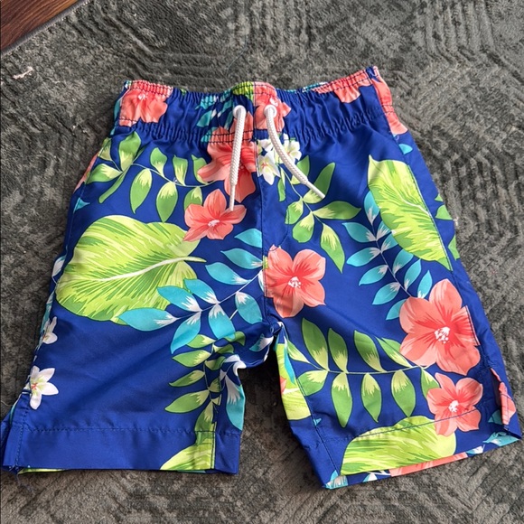 Tropical Floral Swim Shorts Boys Sz 4 UPF50 - Picture 1 of 3